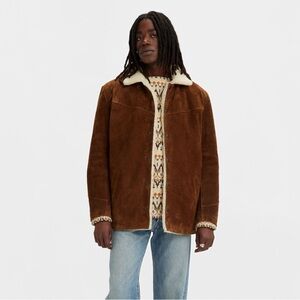 Levi's Vintage Clothing Brown Suede Jacket with Shearling lining